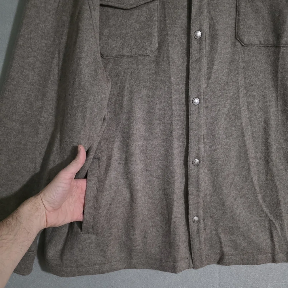 NWOT Peter Millar Mens Wool Crown Flex Fleece Shirt Jacket MF24Z21BT Size 2XT